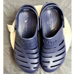 NAUTICA Men's River Edge Clogs Navy Big & Tall Pool Casual Sandal SZ 13M: NWT